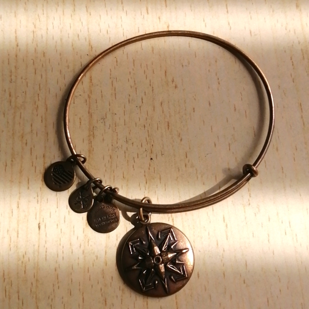 Alex and Ani gold healing love bangle